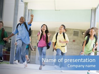 Happy Classmates Ethnicity PowerPoint Template