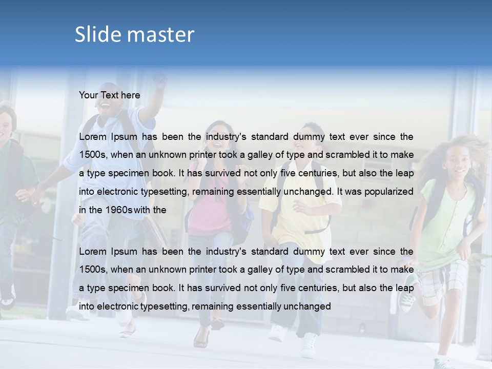 Happy Classmates Ethnicity PowerPoint Template