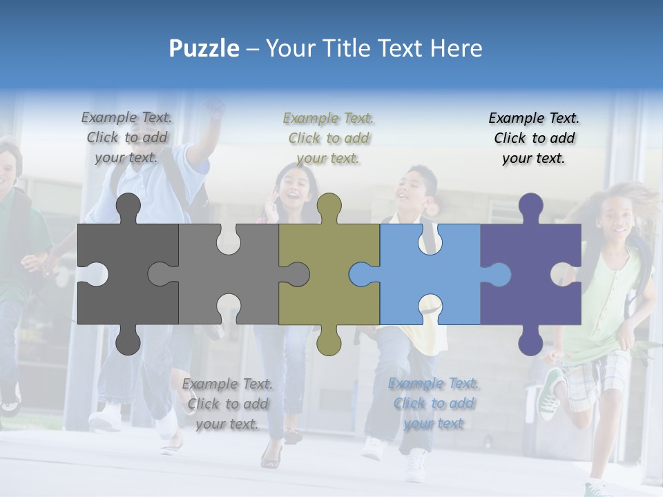 Happy Classmates Ethnicity PowerPoint Template