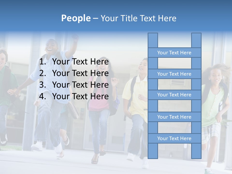Happy Classmates Ethnicity PowerPoint Template