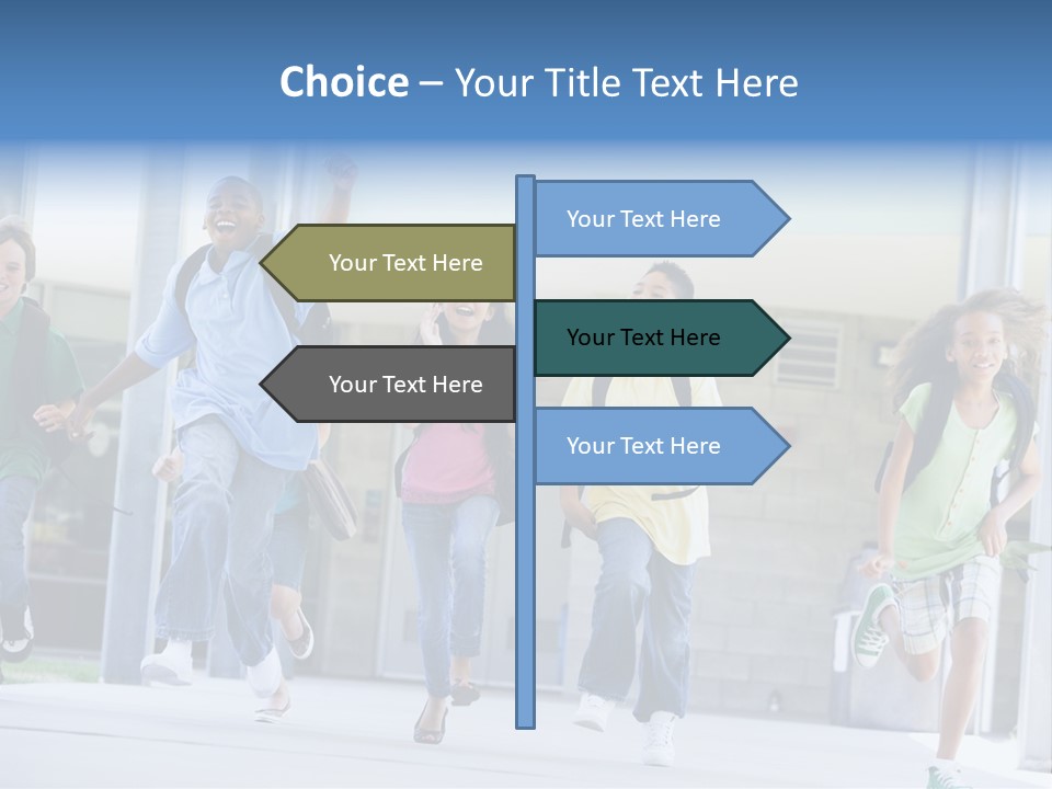 Happy Classmates Ethnicity PowerPoint Template