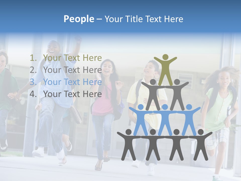 Happy Classmates Ethnicity PowerPoint Template