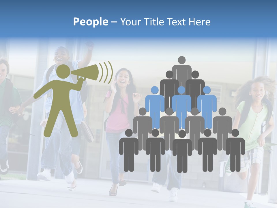 Happy Classmates Ethnicity PowerPoint Template