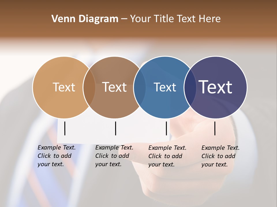 A Man In A Suit Holding A Business Card PowerPoint Template