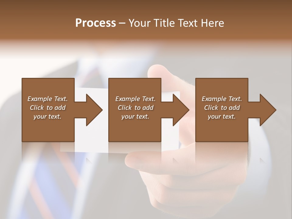A Man In A Suit Holding A Business Card PowerPoint Template