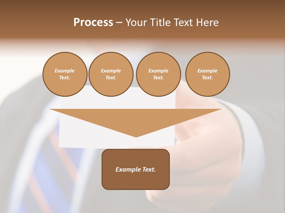 A Man In A Suit Holding A Business Card PowerPoint Template