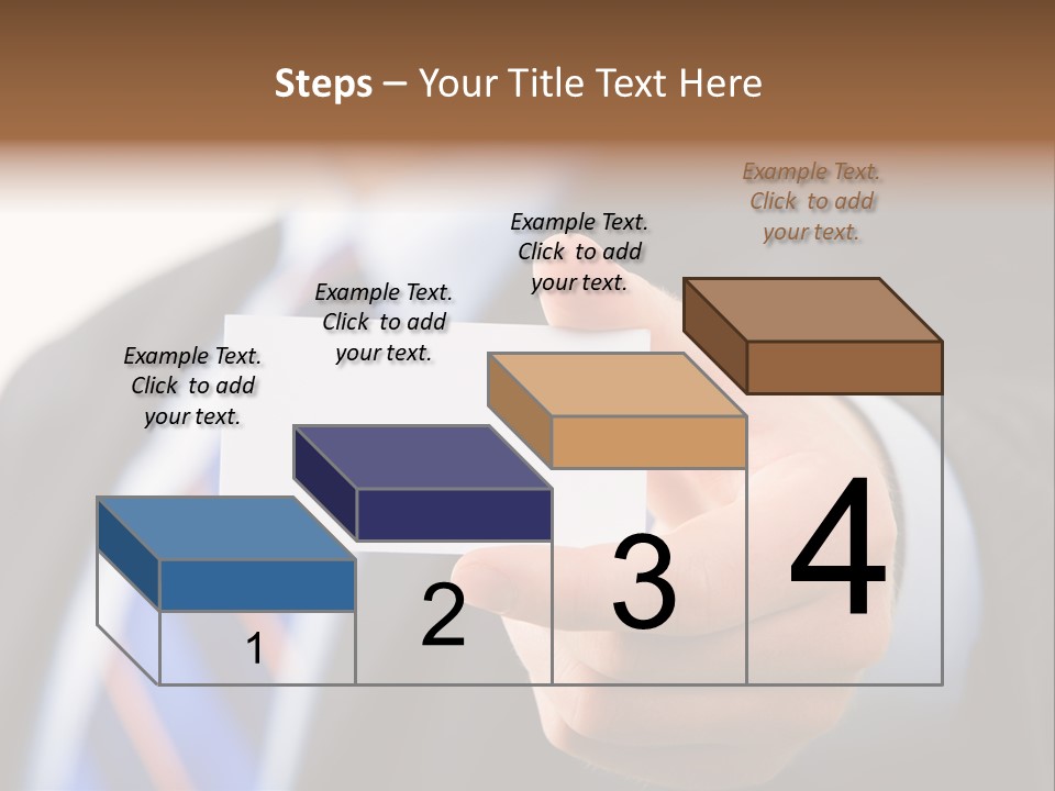 A Man In A Suit Holding A Business Card PowerPoint Template