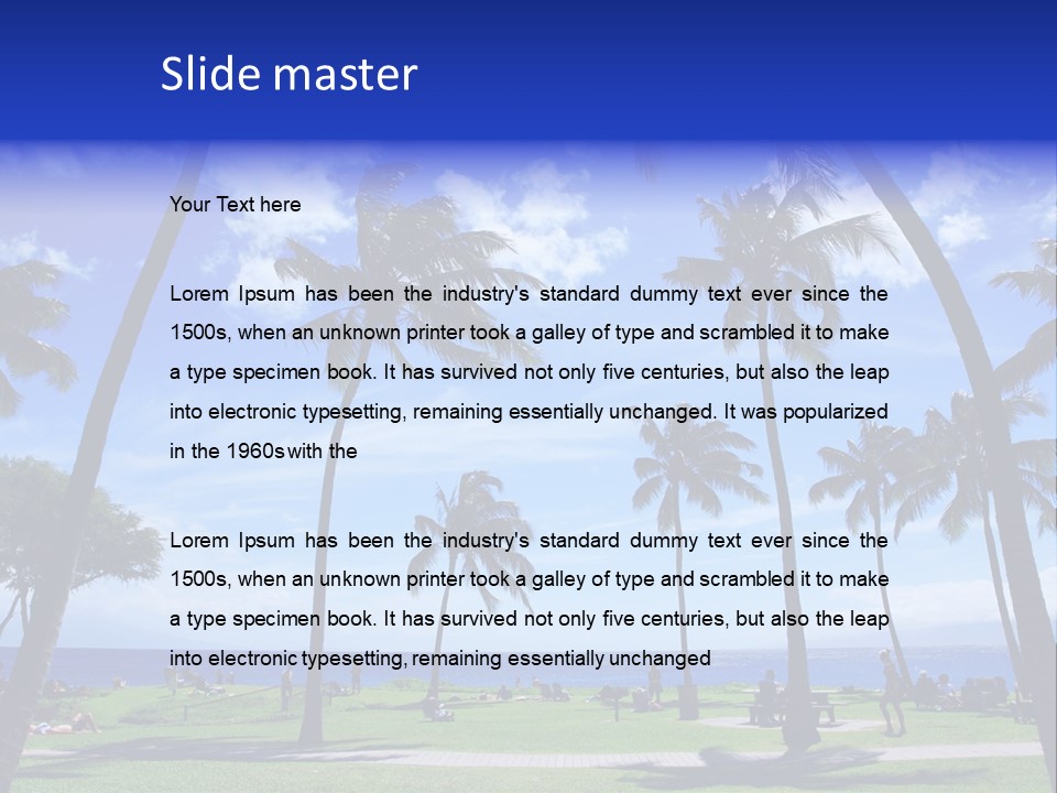 Sunny Sea Hot PowerPoint Template