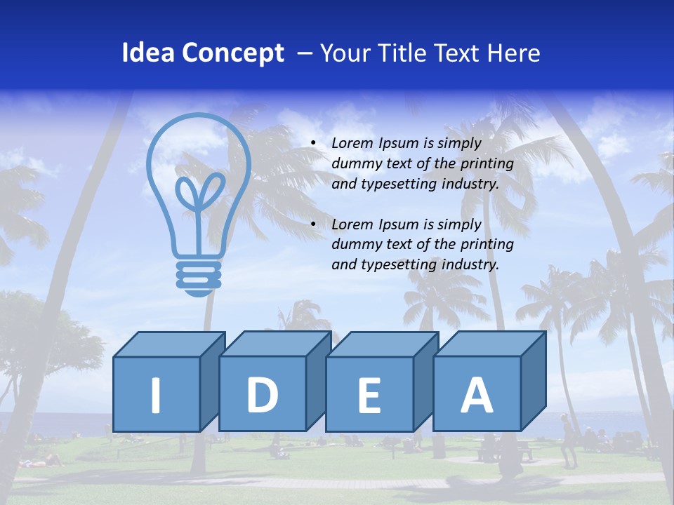 Sunny Sea Hot PowerPoint Template
