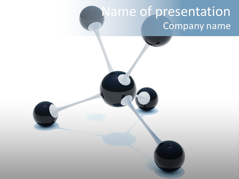 A Group Of Black Balls On A White Surface PowerPoint Template