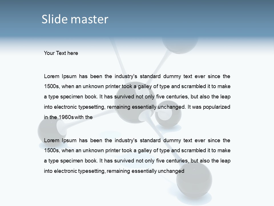 A Group Of Black Balls On A White Surface PowerPoint Template