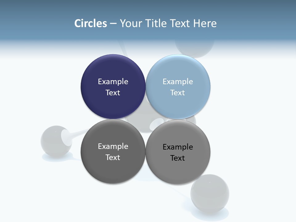 A Group Of Black Balls On A White Surface PowerPoint Template