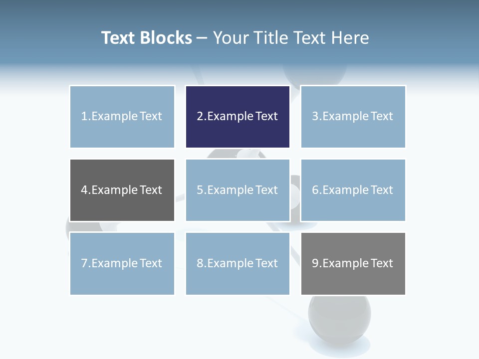 A Group Of Black Balls On A White Surface PowerPoint Template