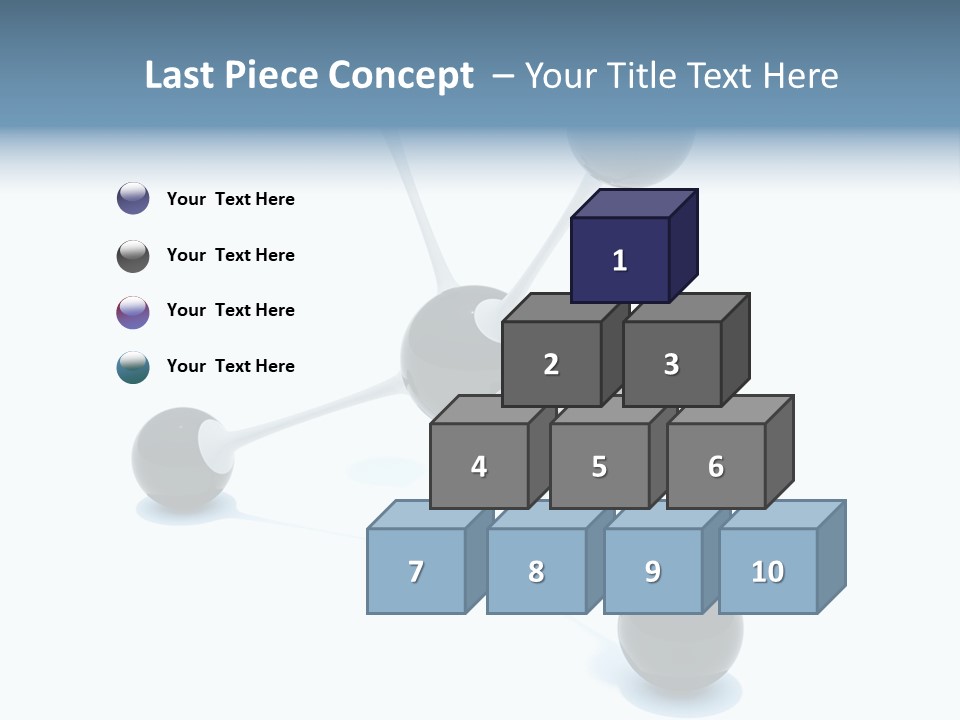 A Group Of Black Balls On A White Surface PowerPoint Template