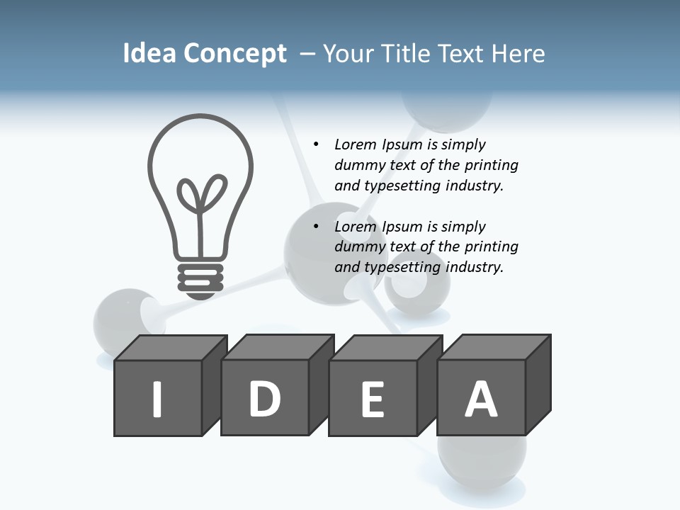 A Group Of Black Balls On A White Surface PowerPoint Template