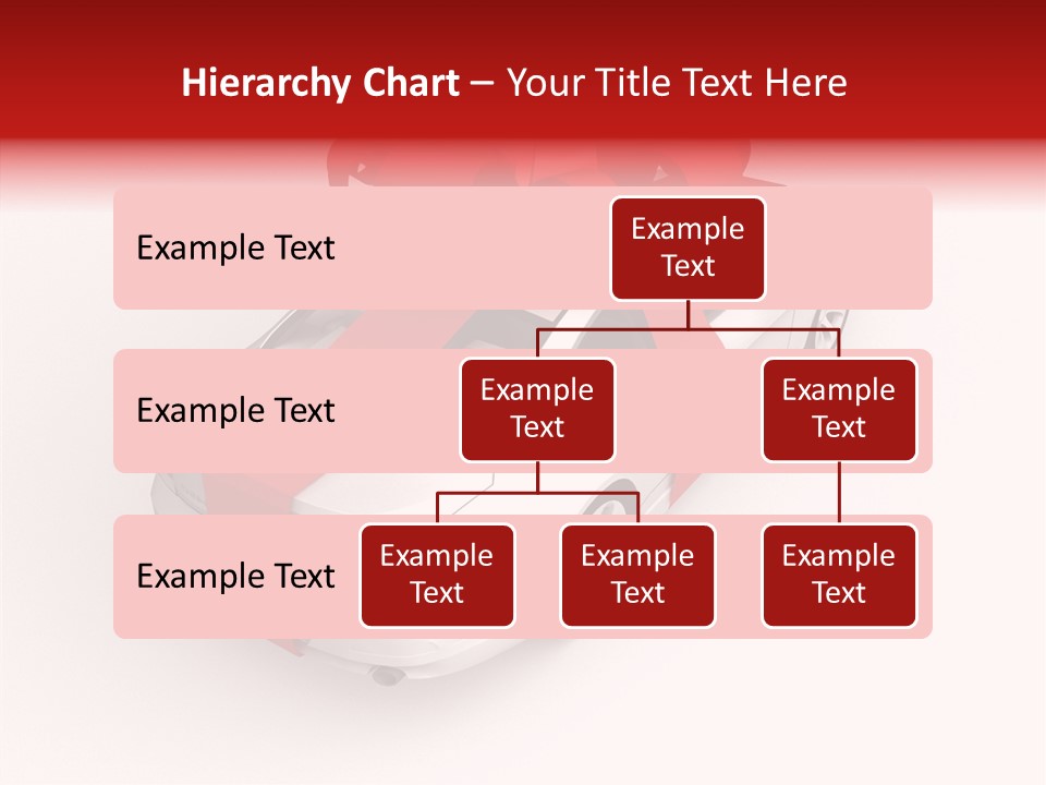 A White Car With A Red Bow On Top Of It PowerPoint Template