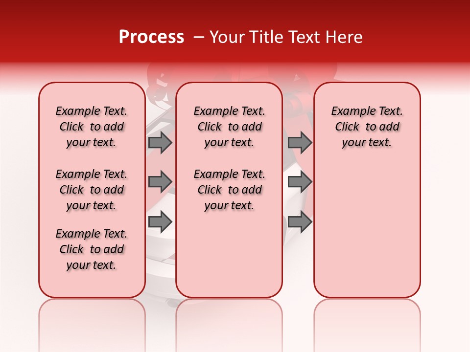 A White Car With A Red Bow On Top Of It PowerPoint Template