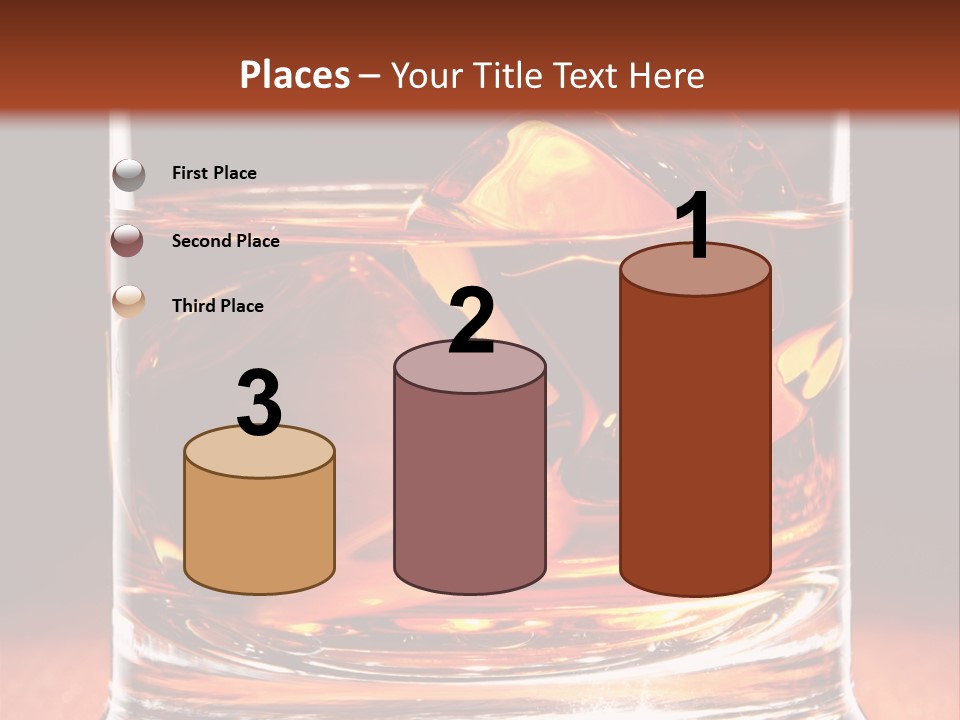Bourbon Amber Cube PowerPoint Template