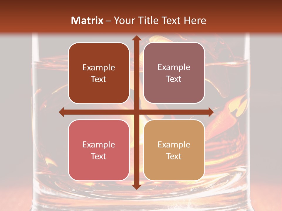 Bourbon Amber Cube PowerPoint Template