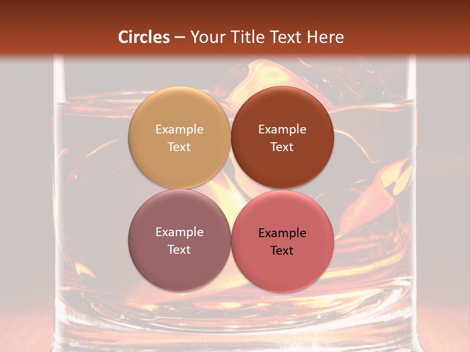 Bourbon Amber Cube PowerPoint Template