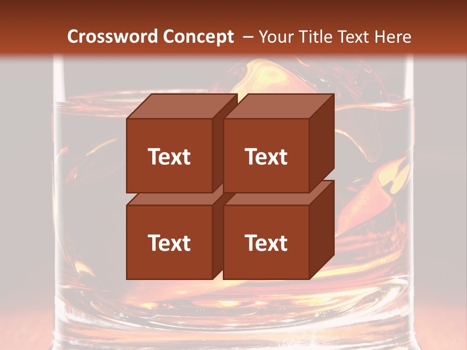 Bourbon Amber Cube PowerPoint Template