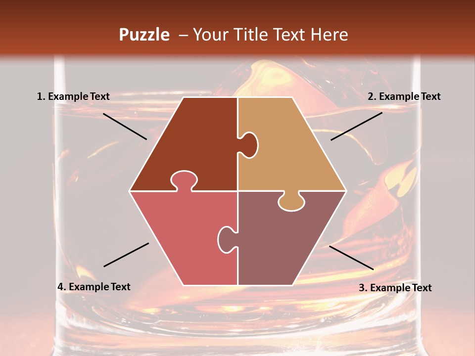 Bourbon Amber Cube PowerPoint Template