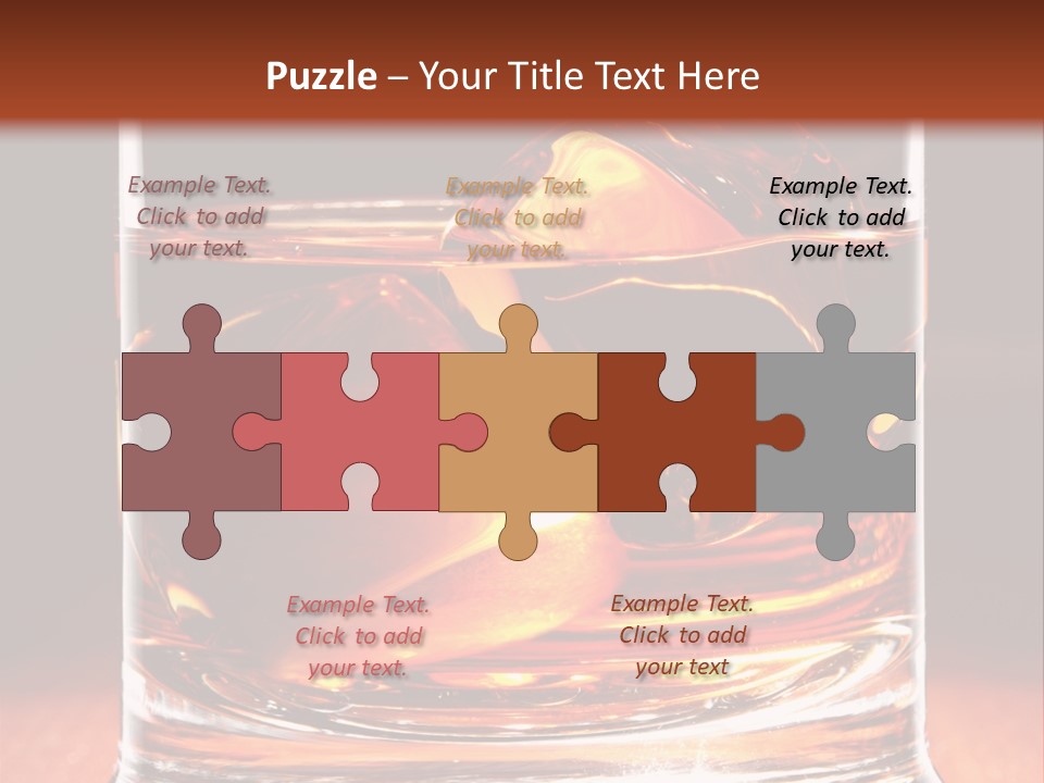 Bourbon Amber Cube PowerPoint Template