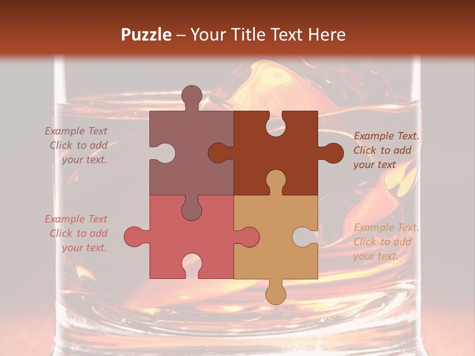 Bourbon Amber Cube PowerPoint Template