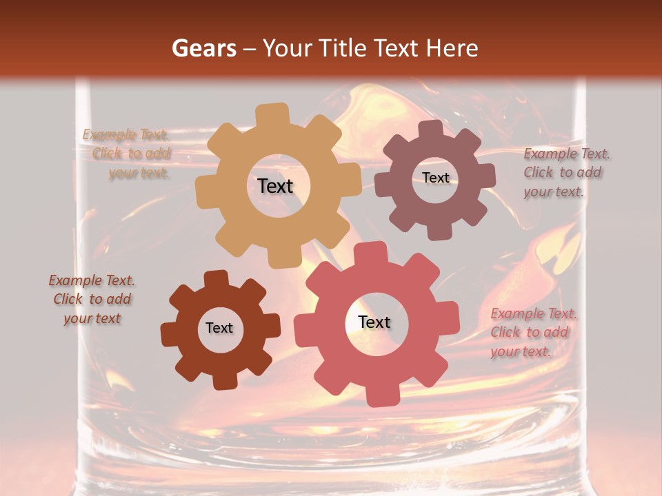 Bourbon Amber Cube PowerPoint Template