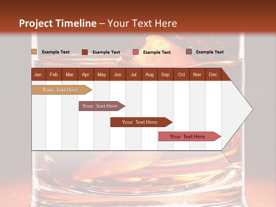 Bourbon Amber Cube PowerPoint Template