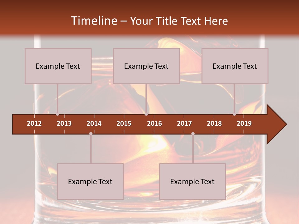 Bourbon Amber Cube PowerPoint Template