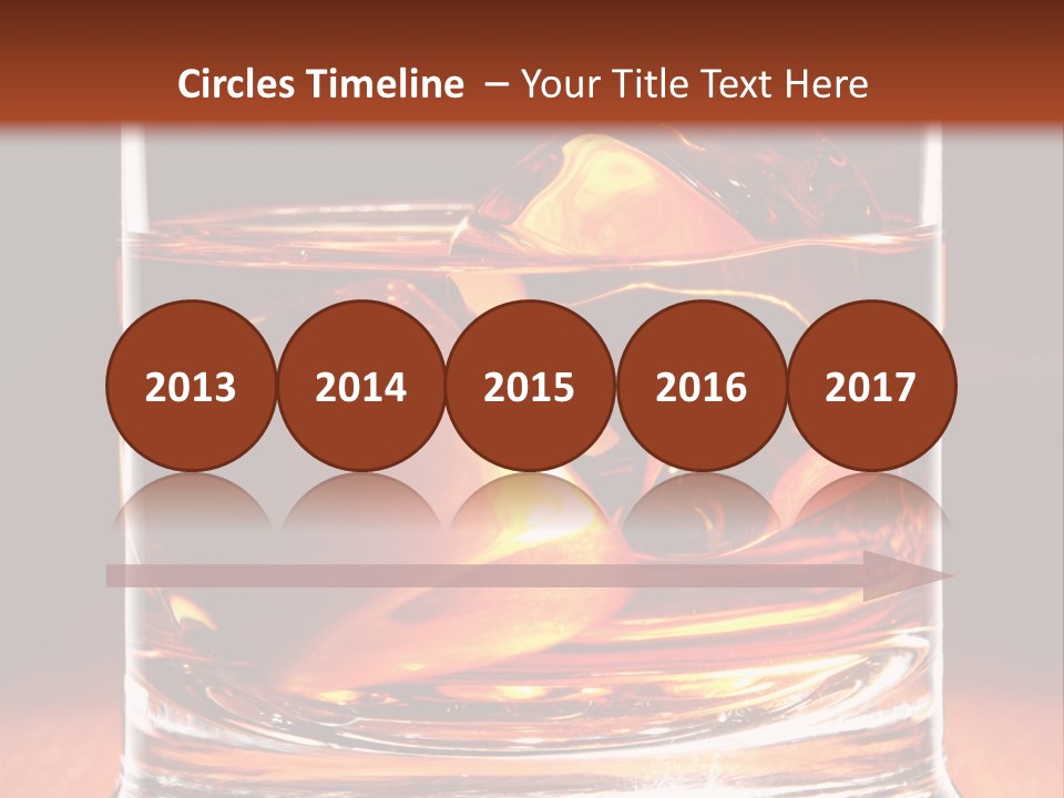 Bourbon Amber Cube PowerPoint Template