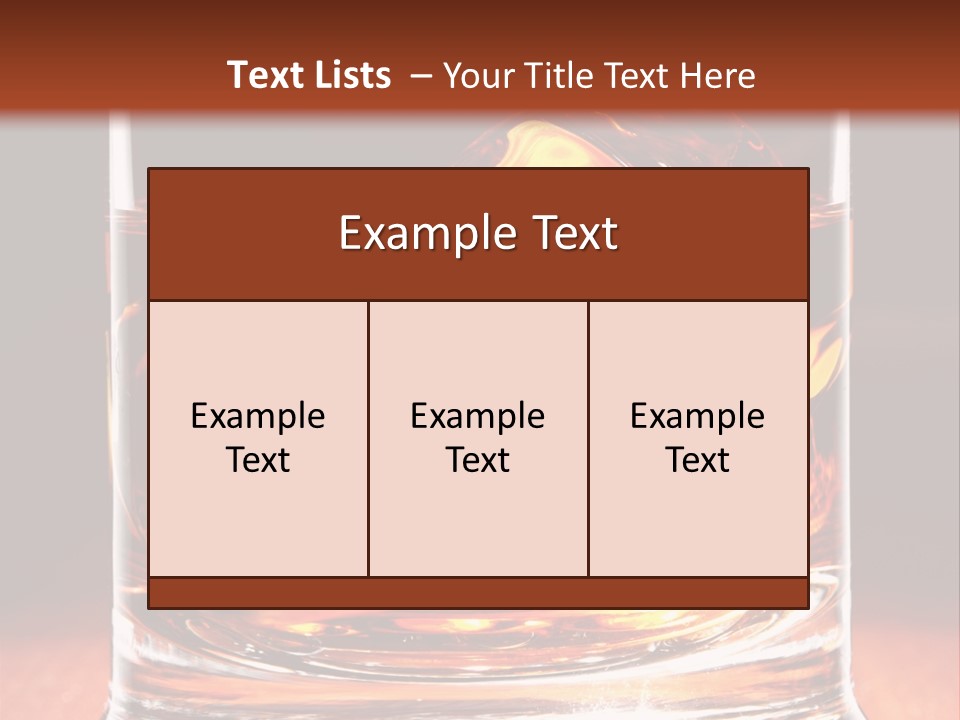 Bourbon Amber Cube PowerPoint Template