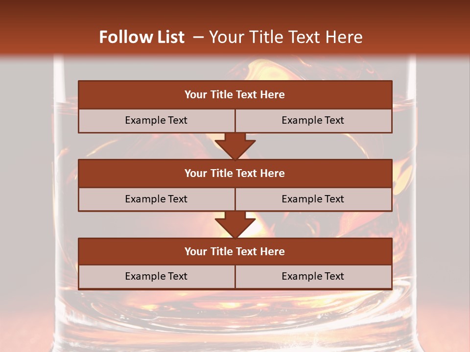 Bourbon Amber Cube PowerPoint Template
