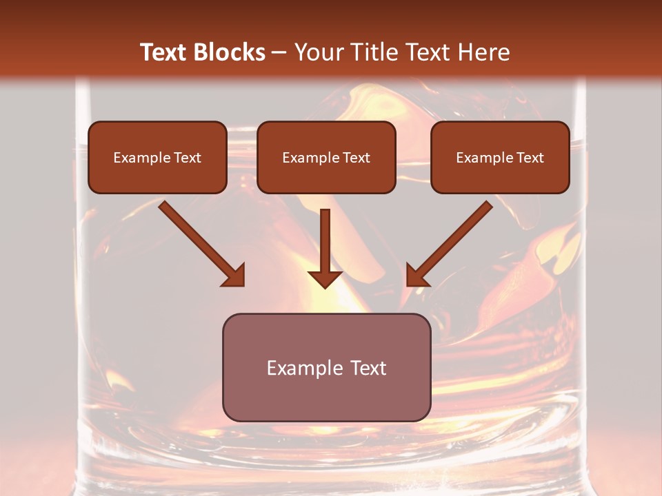 Bourbon Amber Cube PowerPoint Template