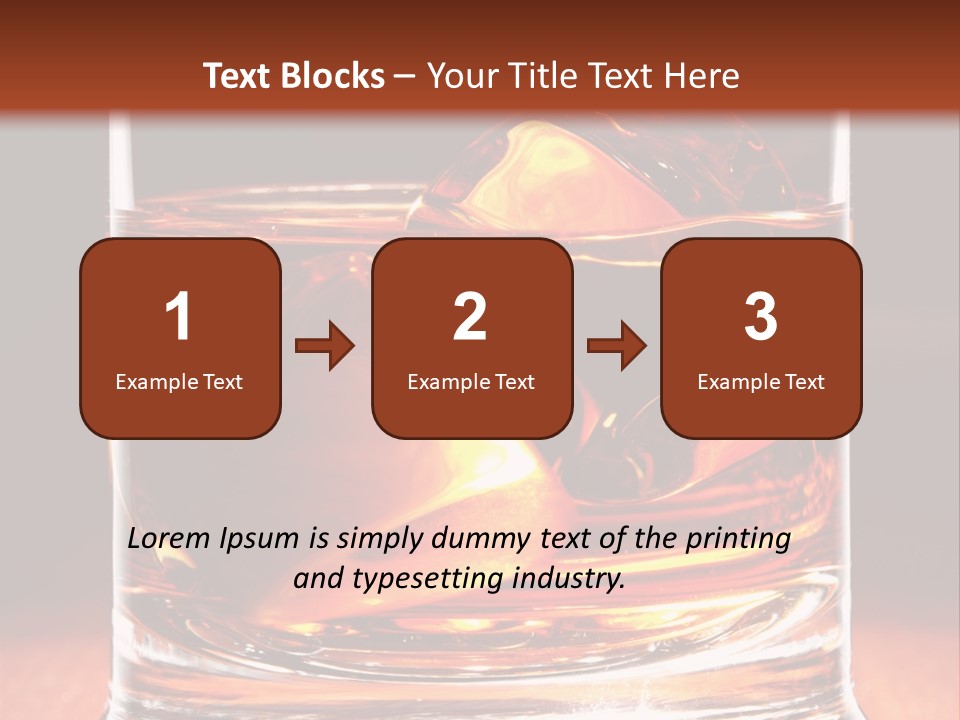 Bourbon Amber Cube PowerPoint Template