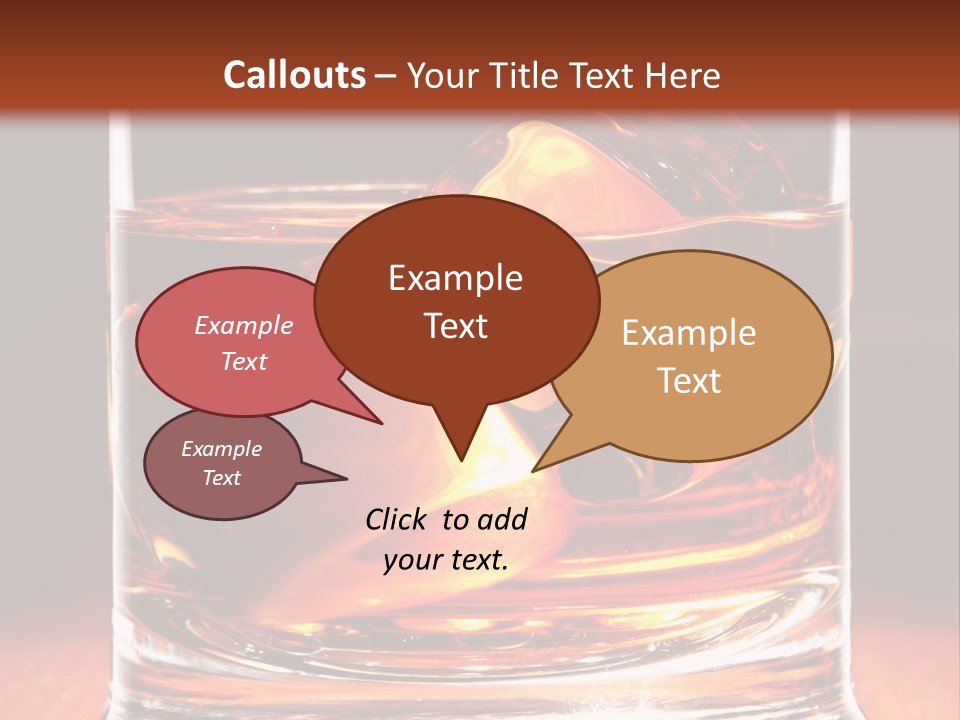 Bourbon Amber Cube PowerPoint Template