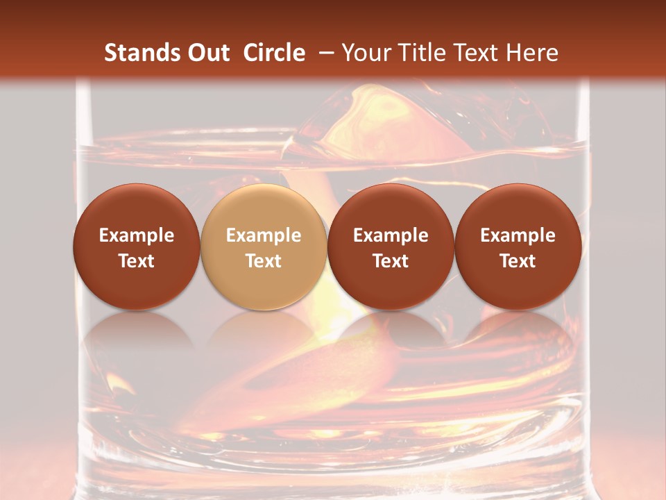 Bourbon Amber Cube PowerPoint Template