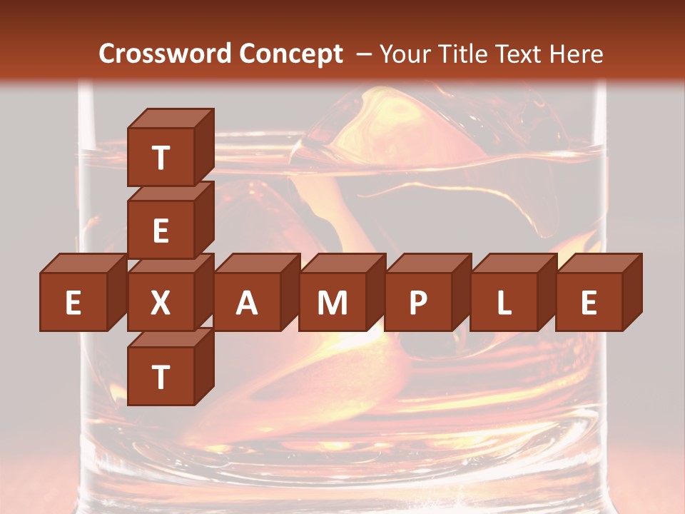 Bourbon Amber Cube PowerPoint Template