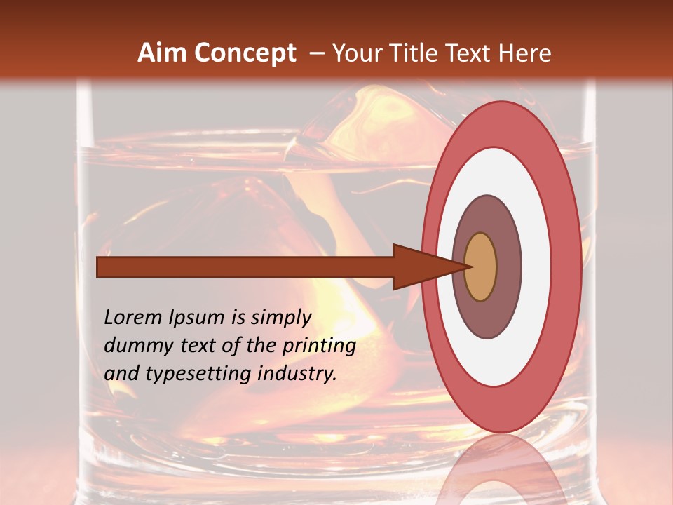 Bourbon Amber Cube PowerPoint Template