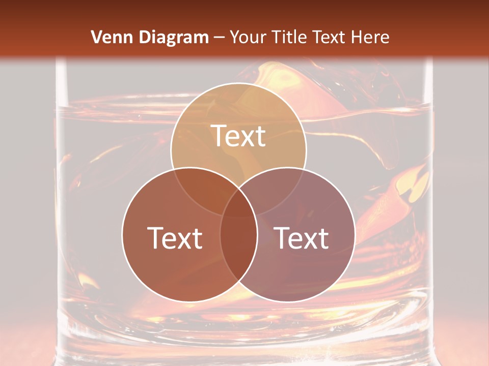 Bourbon Amber Cube PowerPoint Template