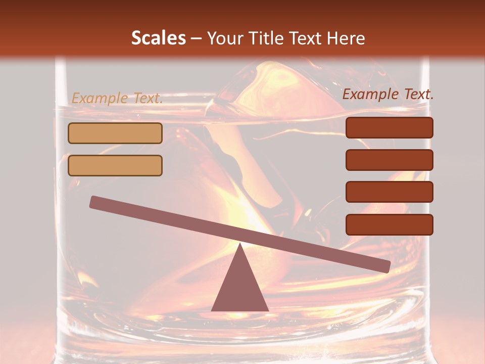 Bourbon Amber Cube PowerPoint Template