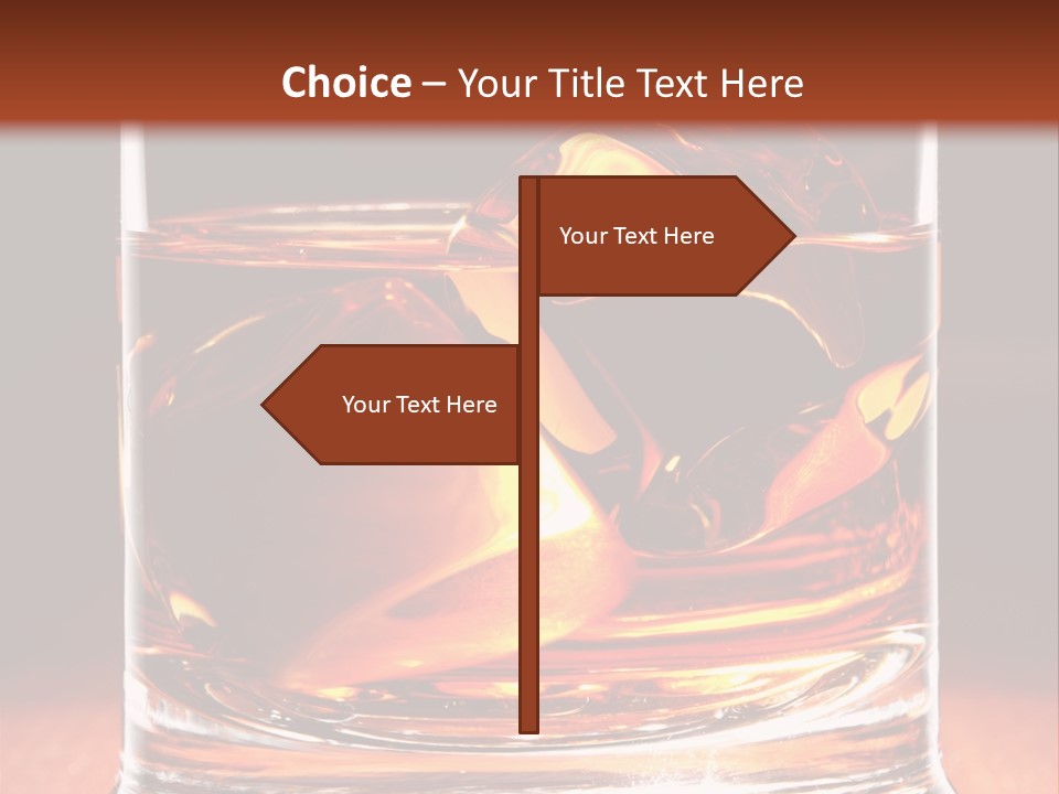 Bourbon Amber Cube PowerPoint Template