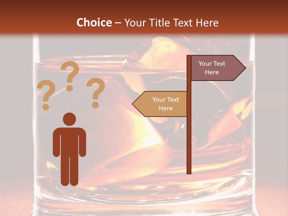 Bourbon Amber Cube PowerPoint Template