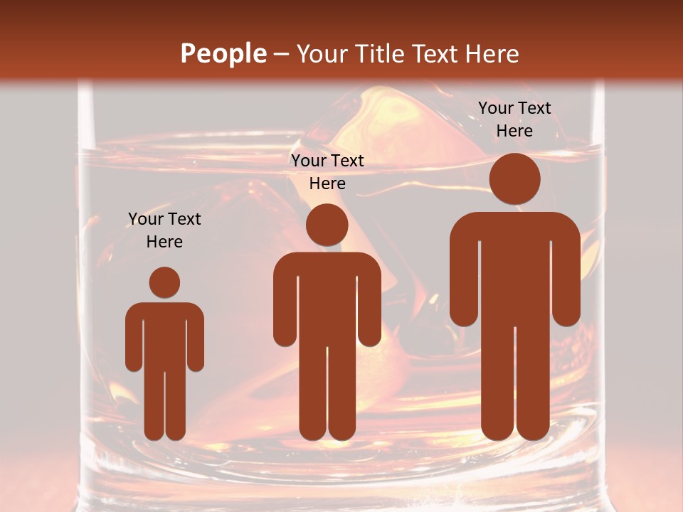 Bourbon Amber Cube PowerPoint Template