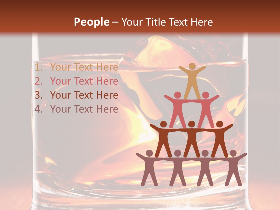 Bourbon Amber Cube PowerPoint Template