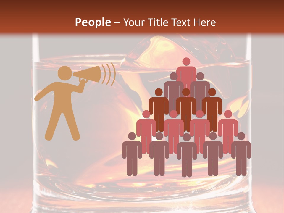 Bourbon Amber Cube PowerPoint Template