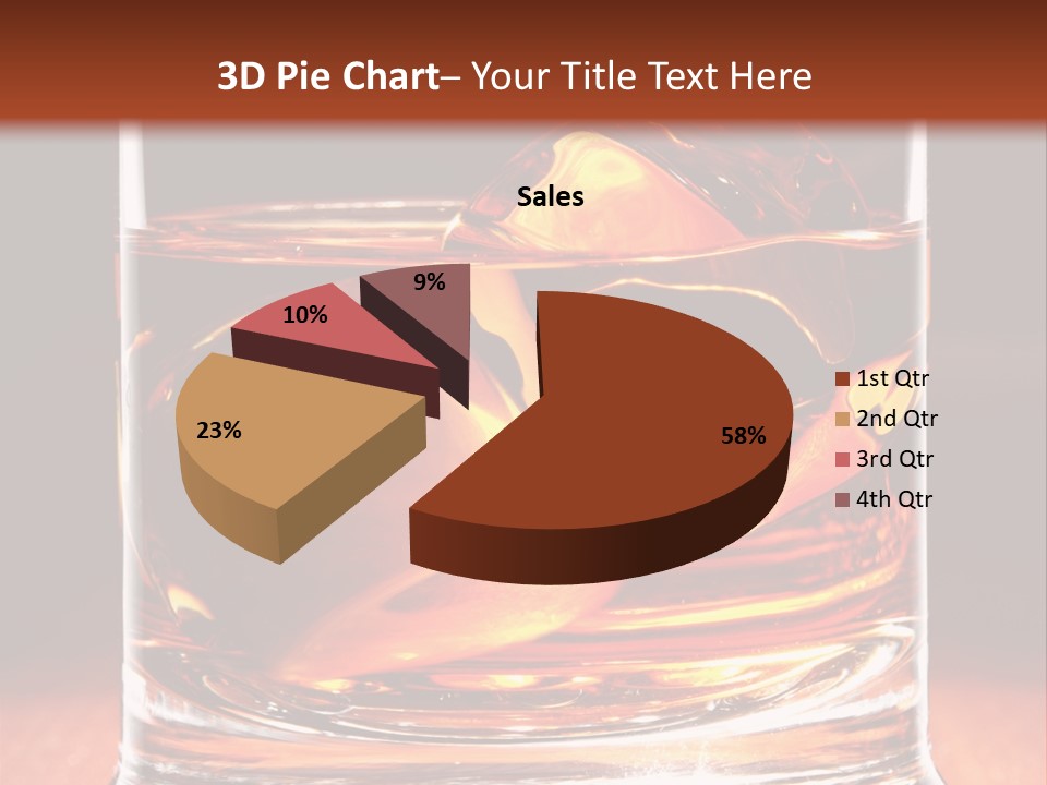 Bourbon Amber Cube PowerPoint Template
