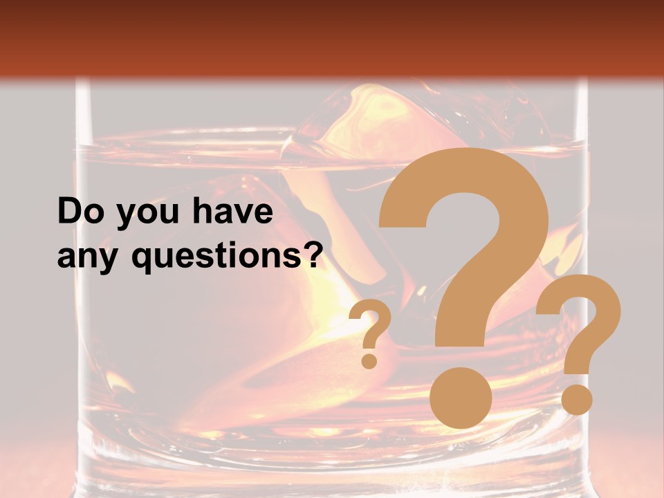 Bourbon Amber Cube PowerPoint Template