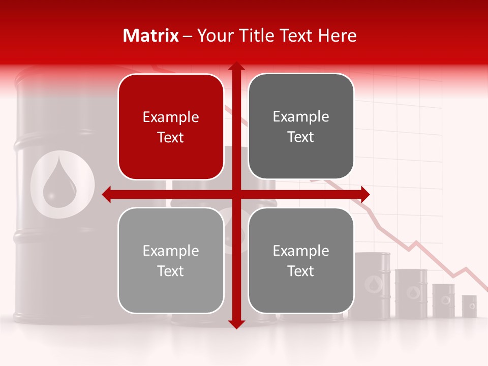 A Barrel Of Oil Next To Barrels With Oil Prices PowerPoint Template